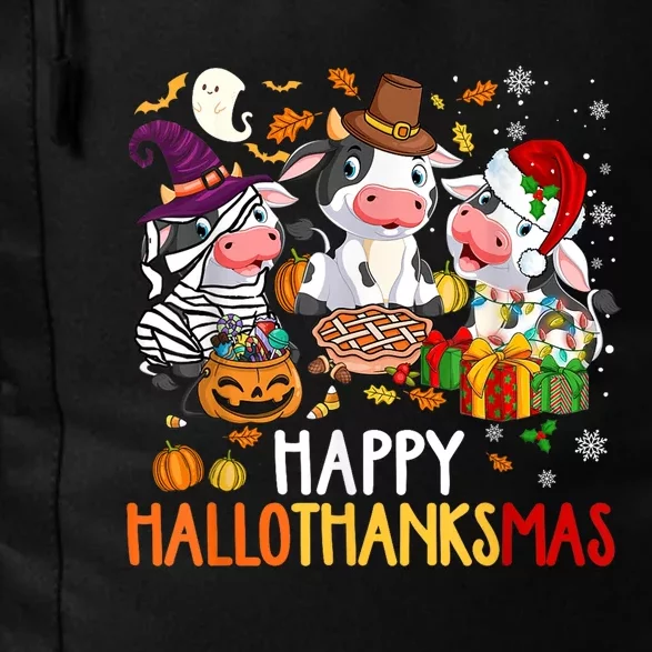 Funny Santa Cow Happy HalloThanksMas Costume Daily Commute Backpack