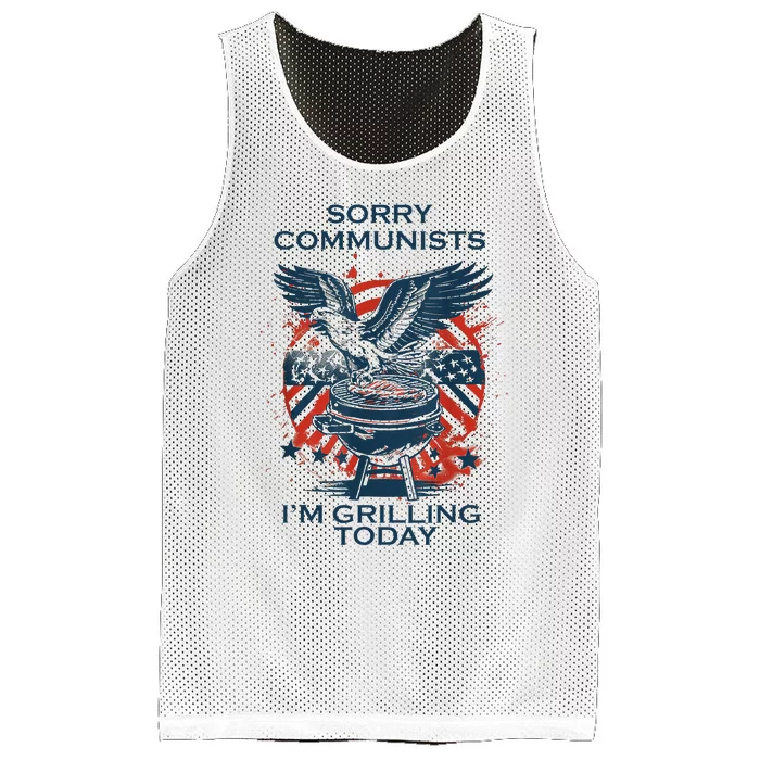 Funny Sorry Communists IM Grilling Today Mesh Reversible Basketball Jersey Tank