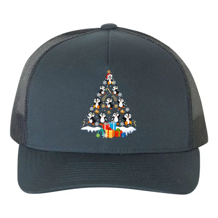 Funny Santa Claus Penguin Xmas Tree Lights Merry Christmas Gift Yupoong Adult 5-Panel Trucker Hat