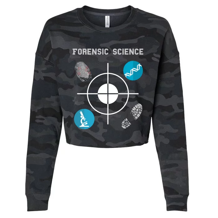 Forensic Science Cute Gift Crime Scene Evidence Cropped Pullover Crew