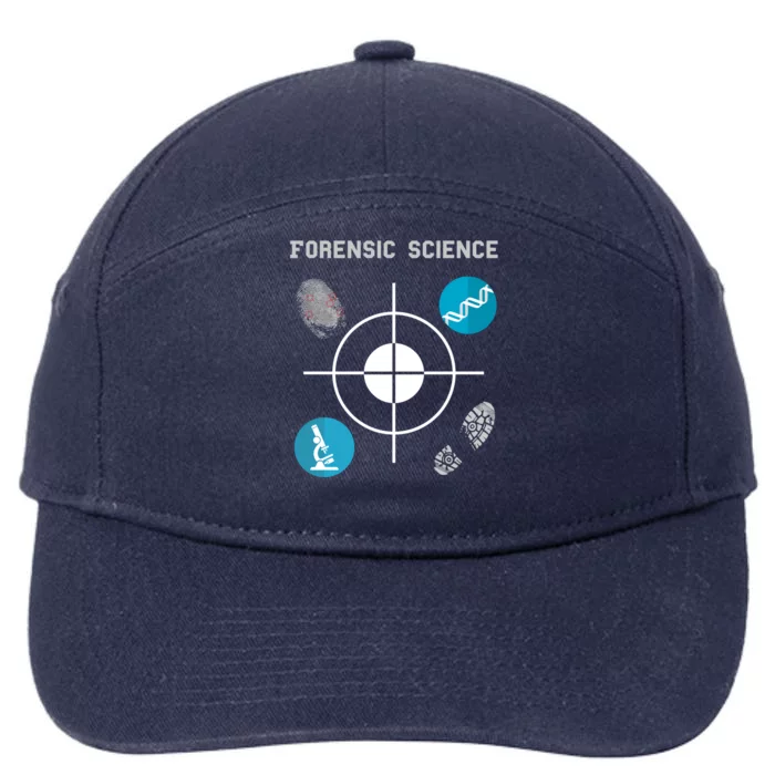 Forensic Science Cute Gift Crime Scene Evidence 7-Panel Snapback Hat