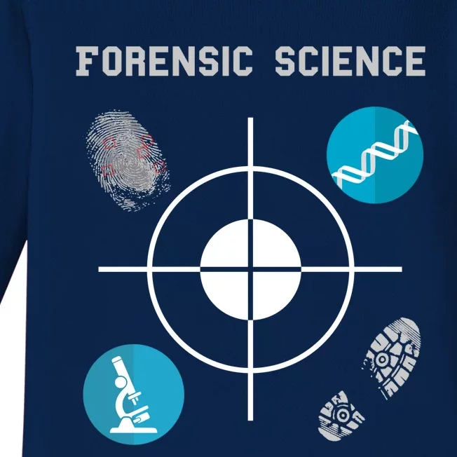 Forensic Science Cute Gift Crime Scene Evidence Baby Long Sleeve Bodysuit