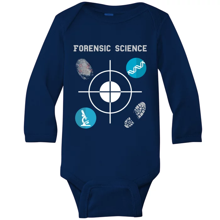 Forensic Science Cute Gift Crime Scene Evidence Baby Long Sleeve Bodysuit