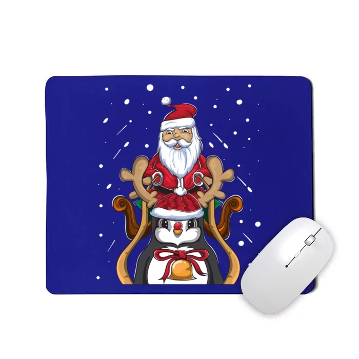 Funny Santa Claus Xmas Funny Gift Christmas Penguin Cool Gift Mousepad