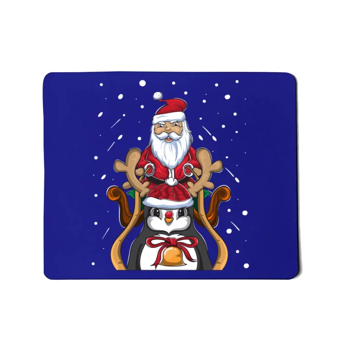 Funny Santa Claus Xmas Funny Gift Christmas Penguin Cool Gift Mousepad