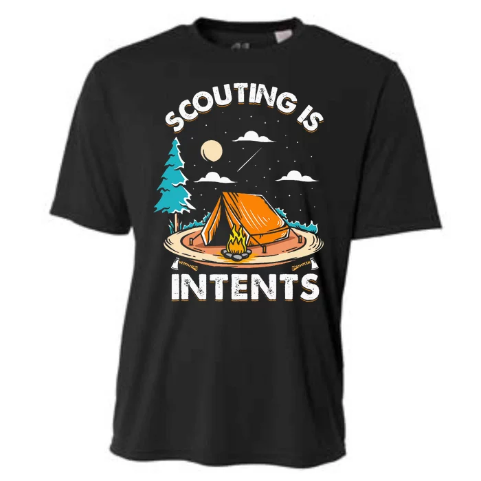 Funny Scout Camper Scouting Is Intents Camping Cooling Performance Crew T-Shirt