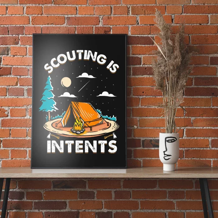 Funny Scout Camper Scouting Is Intents Camping Poster