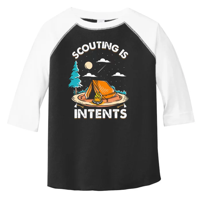 Funny Scout Camper Scouting Is Intents Camping Toddler Fine Jersey T-Shirt