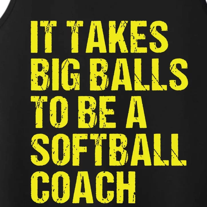 Funny Softball Coach Gift Softball Coach Tee Performance Tank