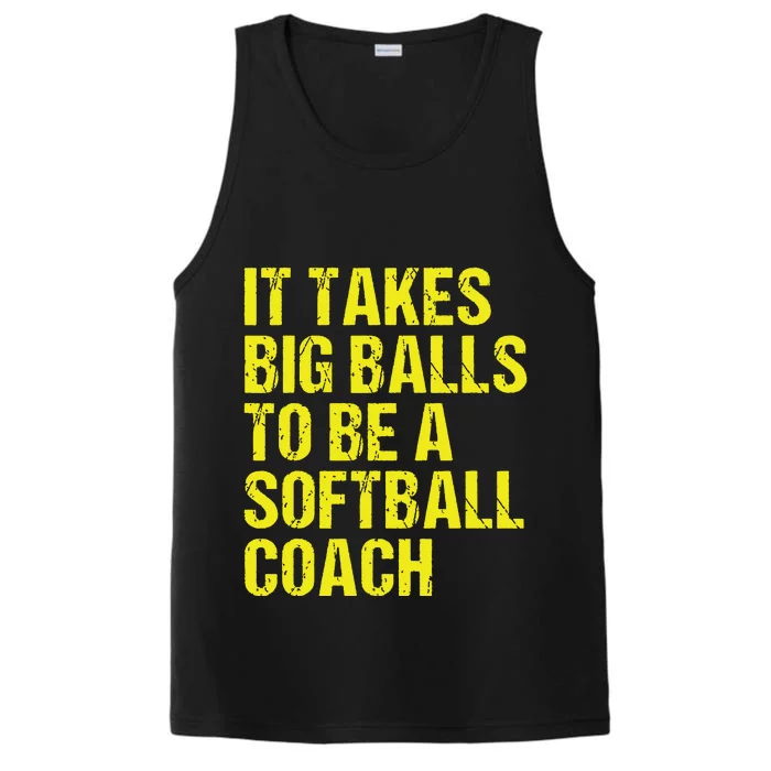 Funny Softball Coach Gift Softball Coach Tee Performance Tank