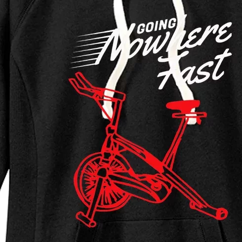 Funny Spin Class Going Nowhere Fast Indoor Cycling Spinning Women's Fleece Hoodie