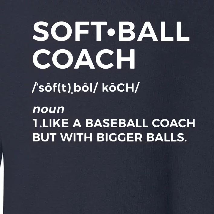 Funny Softball Coach Gift Softball Coach Tee Toddler Sweatshirt