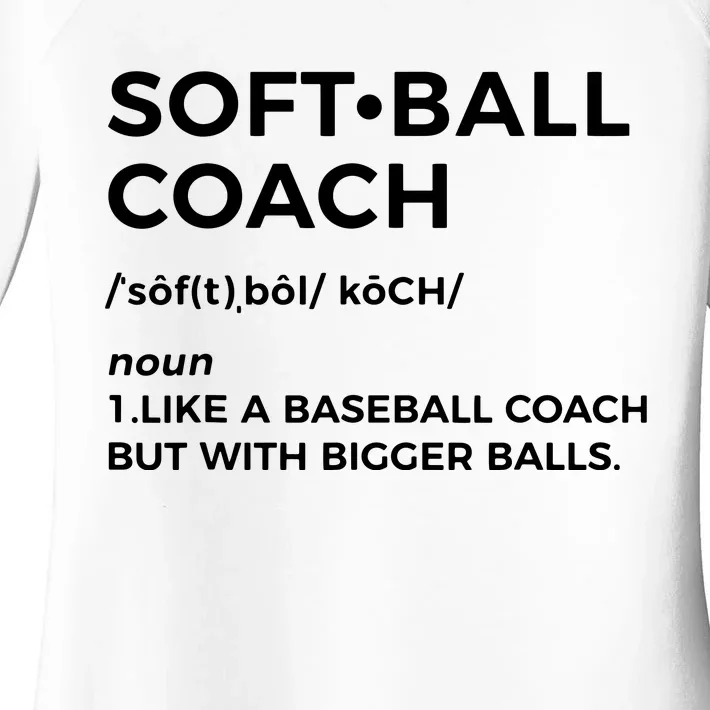 Funny Softball Coach Gift Softball Coach Tee Women's Perfect Tri Tunic Long Sleeve Shirt