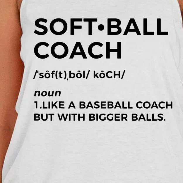 Funny Softball Coach Gift Softball Coach Tee Women's Knotted Racerback Tank