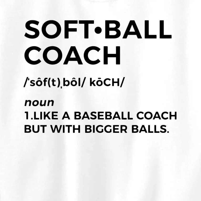 Funny Softball Coach Gift Softball Coach Tee Kids Sweatshirt