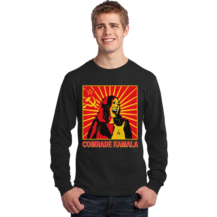 Fun Socialist Comrade Kamala Commie La Harris 2024 Kammunism Long Sleeve Shirt