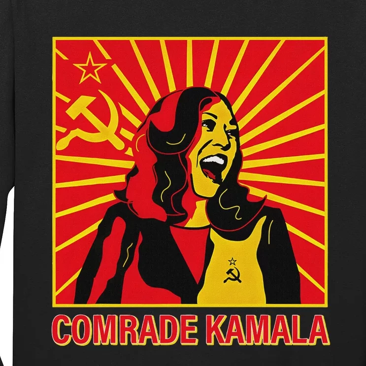 Fun Socialist Comrade Kamala Commie La Harris 2024 Kammunism Long Sleeve Shirt