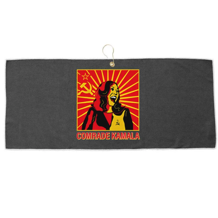 Fun Socialist Comrade Kamala Commie La Harris 2024 Kammunism Large Microfiber Waffle Golf Towel