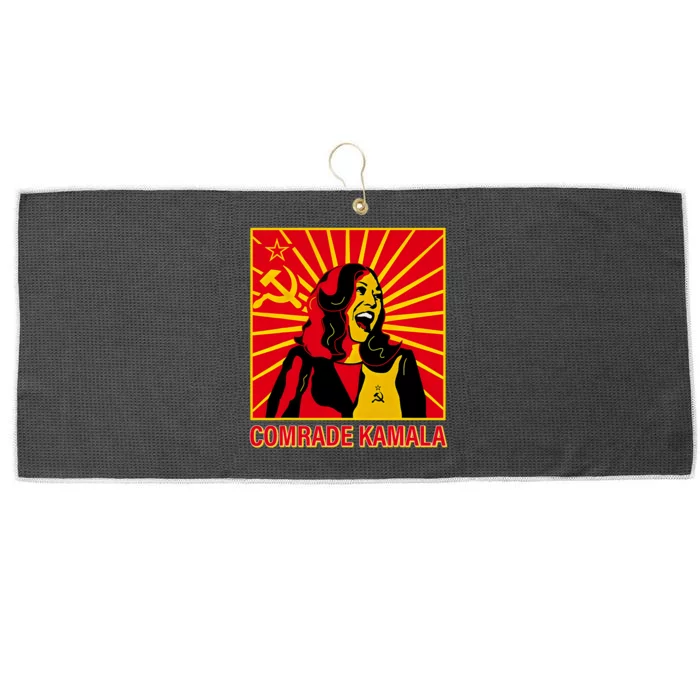 Fun Socialist Comrade Kamala Commie La Harris 2024 Kammunism Large Microfiber Waffle Golf Towel