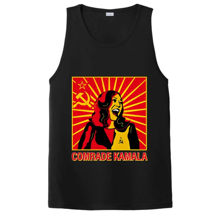 Fun Socialist Comrade Kamala Commie La Harris 2024 Kammunism Performance Tank