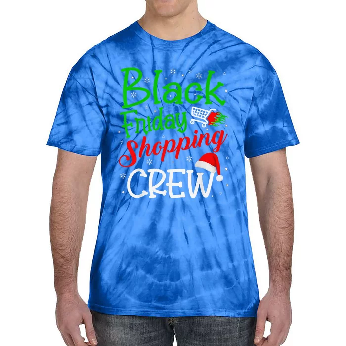 Friday Shopping Crew Christmas Lights Black Shopping Family Tie-Dye T-Shirt