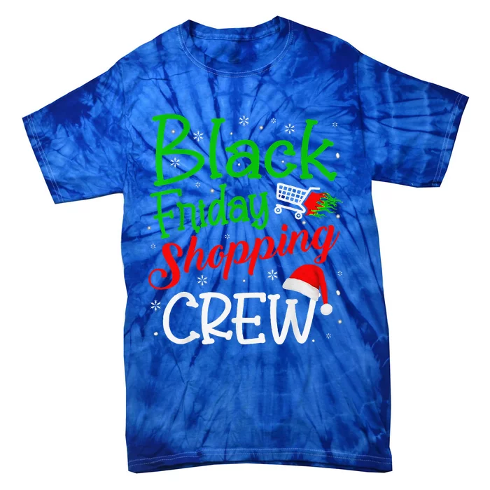 Friday Shopping Crew Christmas Lights Black Shopping Family Tie-Dye T-Shirt