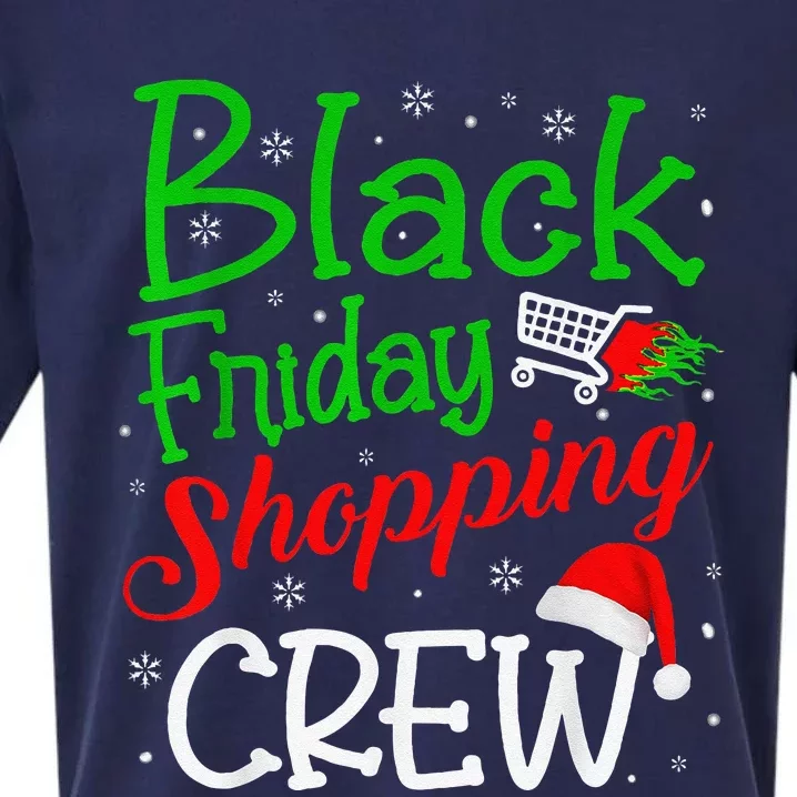 Friday Shopping Crew Christmas Lights Black Shopping Family Sueded Cloud Jersey T-Shirt