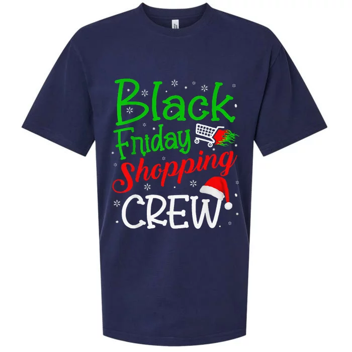 Friday Shopping Crew Christmas Lights Black Shopping Family Sueded Cloud Jersey T-Shirt