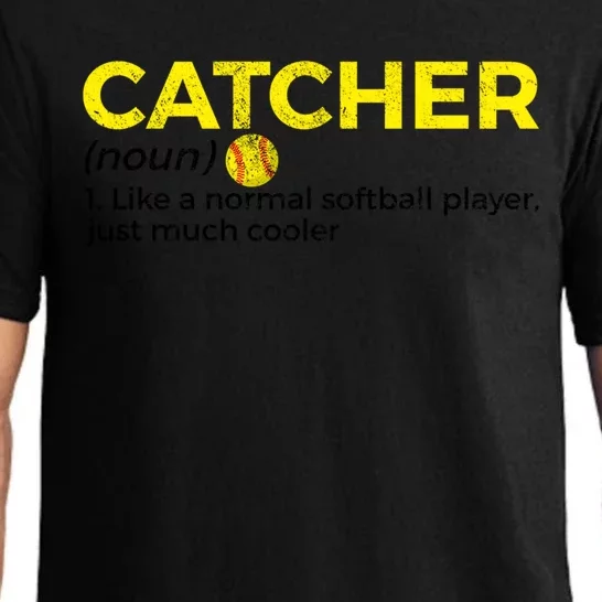 Funny Softball Catcher Definition Gift Pajama Set