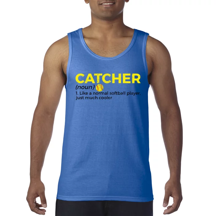 Funny Softball Catcher Definition Gift Tank Top