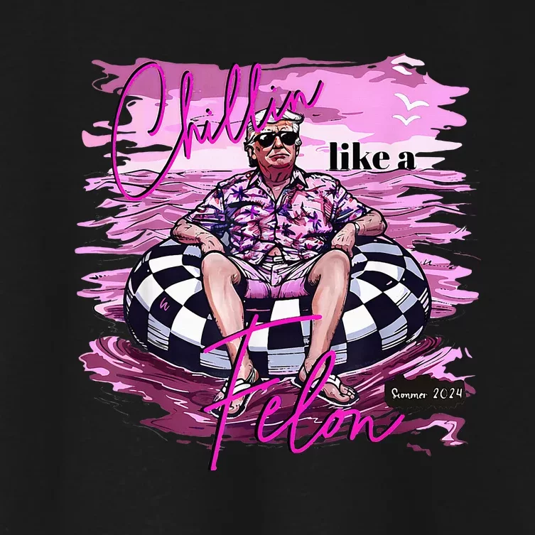 Felon Summer Chilling Like A Felon Summer Women's Crop Top Tee