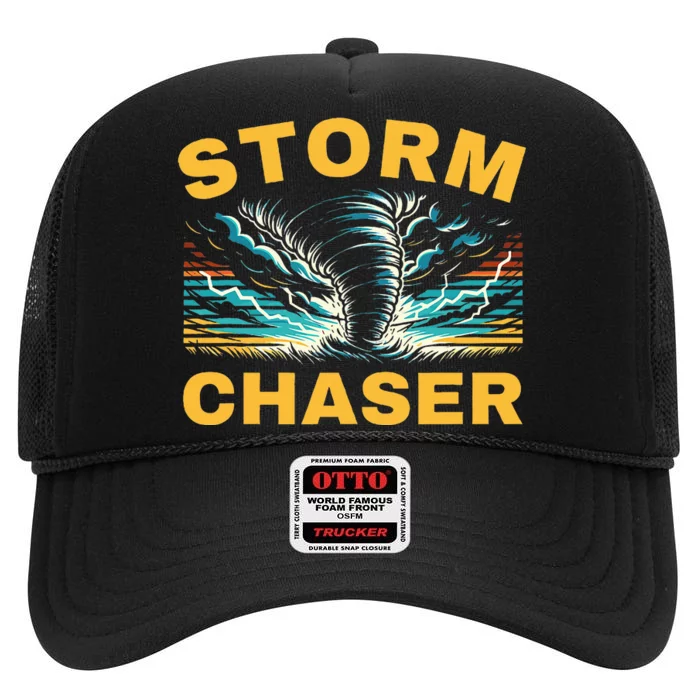 Future Storm Chaser Storm Chasing Tornado Meteorology High Crown Mesh Trucker Hat