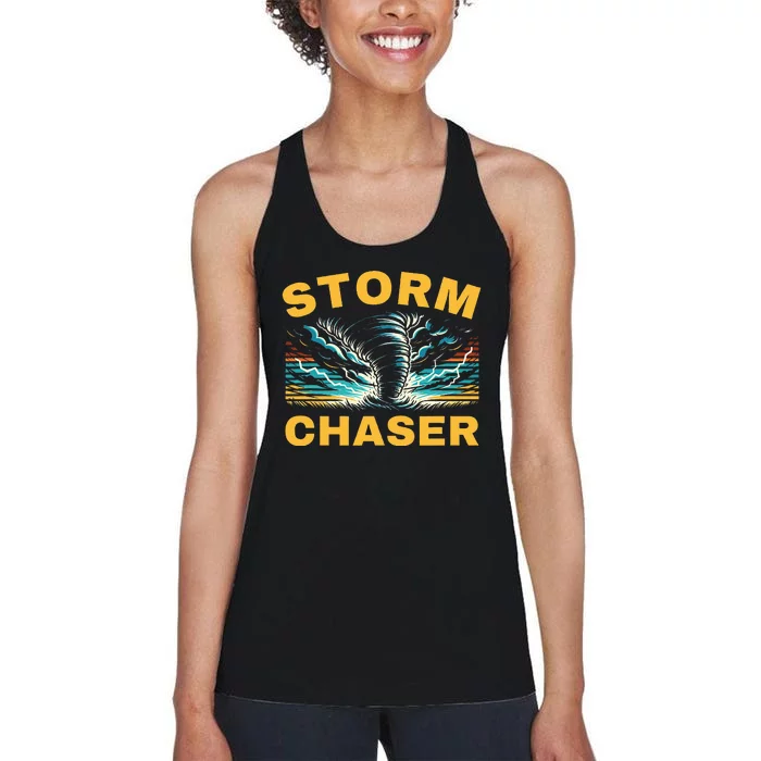 Future Storm Chaser Storm Chasing Tornado Meteorology Women's Racerback Tank