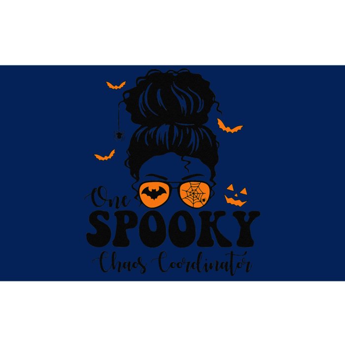 Funny Spooky Chaos Coordinator Messy Bun Halloween Bumper Sticker