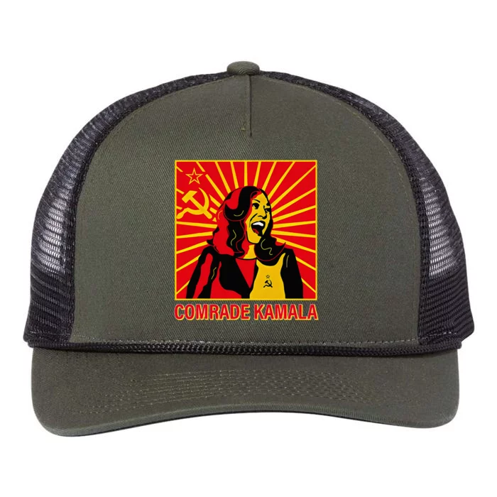 Fun Socialist Comrade Kamala Commie La Harris 2024 Kammunism Retro Rope Trucker Hat Cap