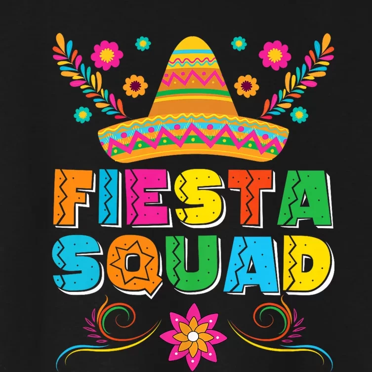 Fiesta Squad Cinco De Mayo Family Matching Mexican Sombrero Women's Crop Top Tee