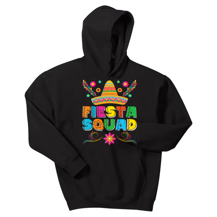 Fiesta Squad Cinco De Mayo Family Matching Mexican Sombrero Kids Hoodie