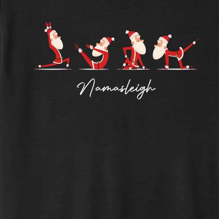 Funny Santa Claus Yoga Pose Namasleigh Namaste Christmas ChromaSoft Performance T-Shirt