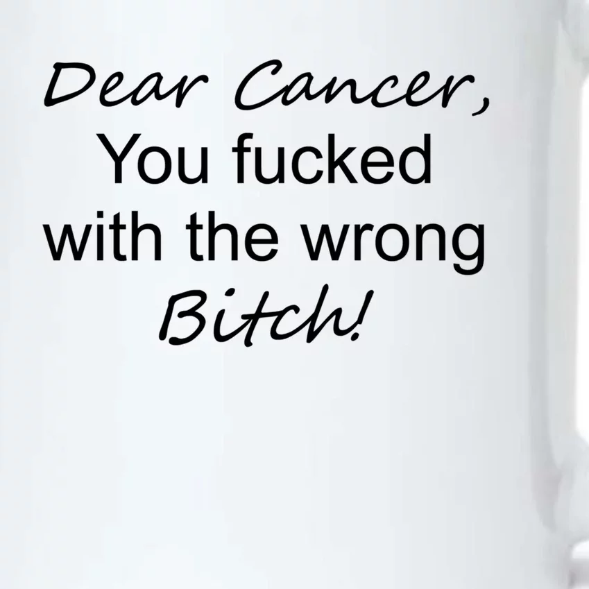 Funny Saying Cancer Fighter Gift Black Color Changing Mug