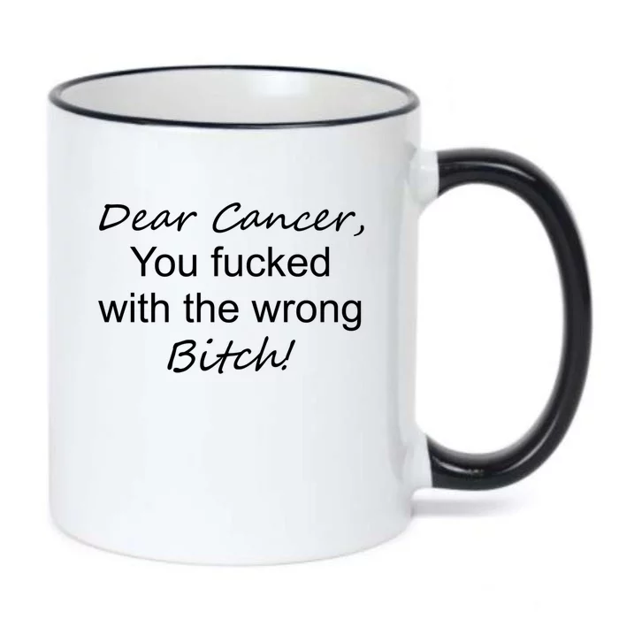 Funny Saying Cancer Fighter Gift Black Color Changing Mug