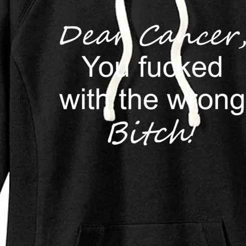 Funny Saying Cancer Fighter Gift Women's Fleece Hoodie