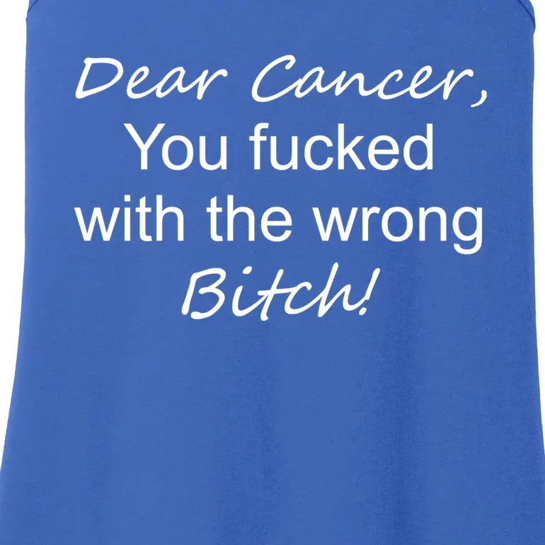 Funny Saying Cancer Fighter Gift Ladies Essential Tank