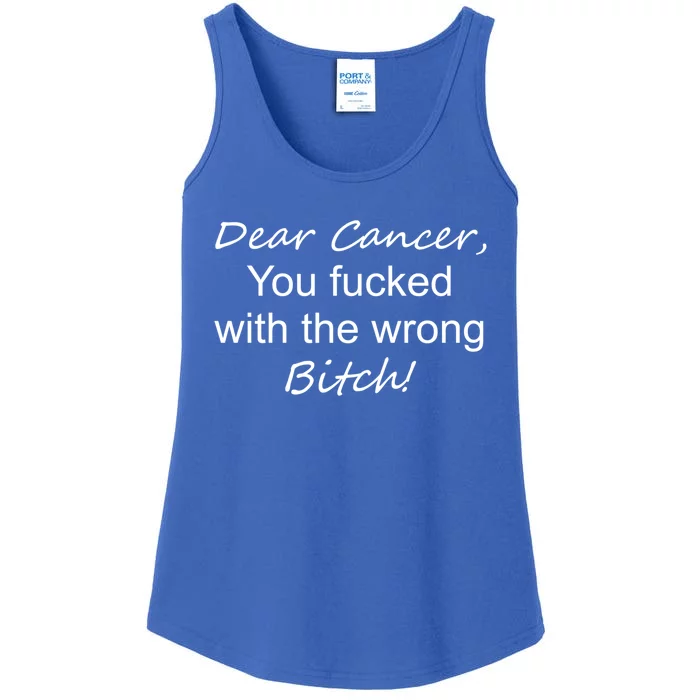 Funny Saying Cancer Fighter Gift Ladies Essential Tank