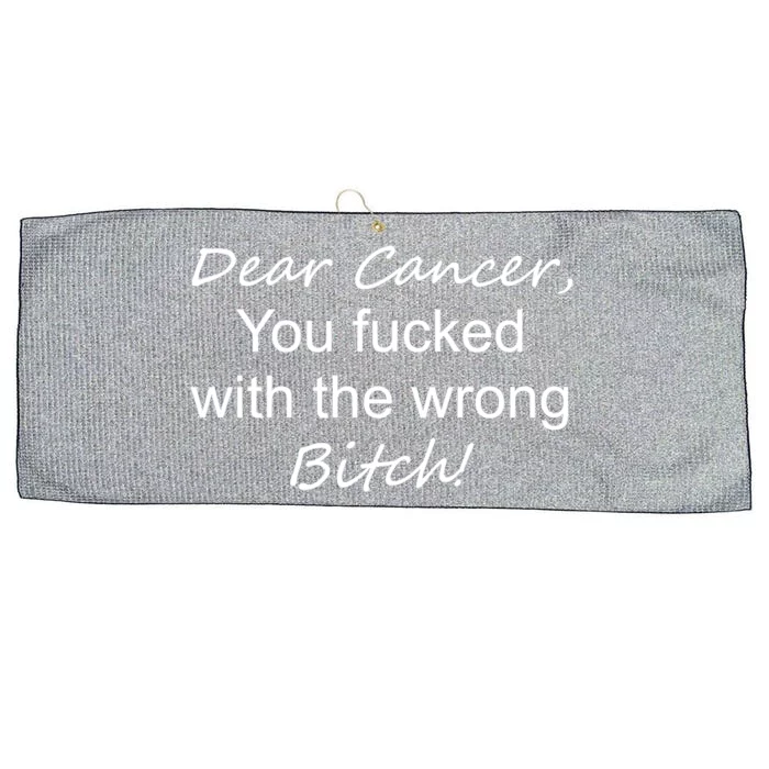 Funny Saying Cancer Fighter Gift Large Microfiber Waffle Golf Towel