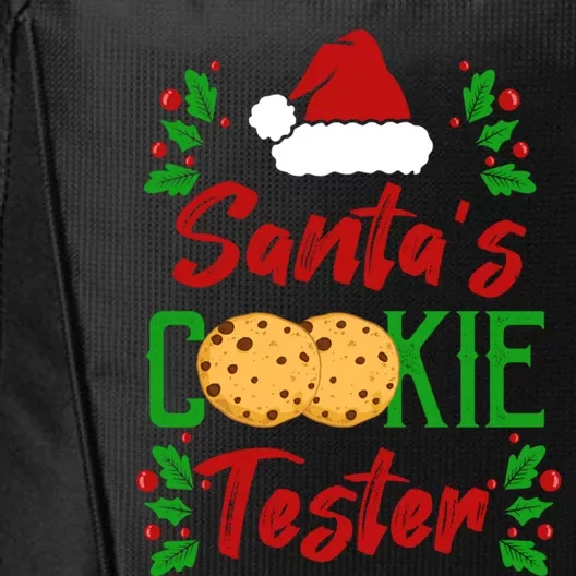 Funny SantaS Cookie Tester Christmas Cookies Taste Test Gift City Backpack