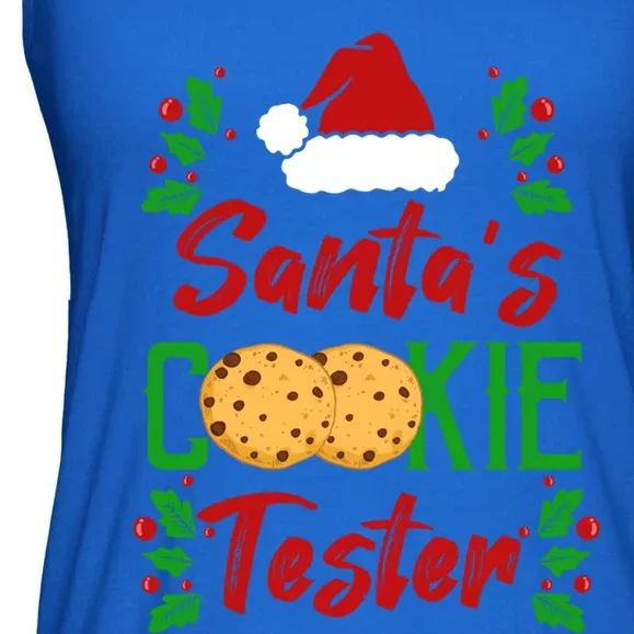 Funny SantaS Cookie Tester Christmas Cookies Taste Test Gift Ladies Essential Flowy Tank