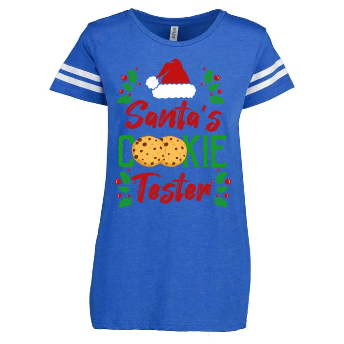 Funny SantaS Cookie Tester Christmas Cookies Taste Test Gift Enza Ladies Jersey Football T-Shirt