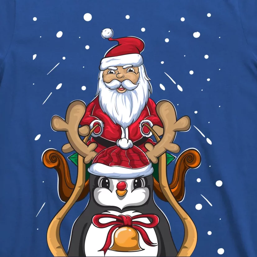 Funny Santa Claus Xmas Funny Gift Christmas Penguin Great Gift T-Shirt