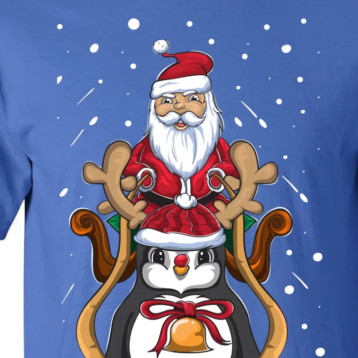 Funny Santa Claus Xmas Funny Gift Christmas Penguin Great Gift Tall T-Shirt