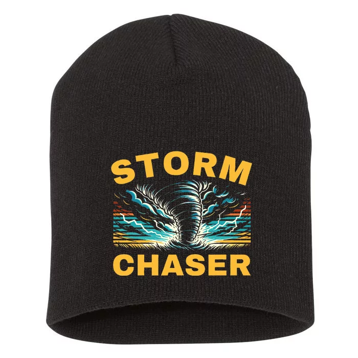 Future Storm Chaser Storm Chasing Tornado Meteorology Short Acrylic Beanie